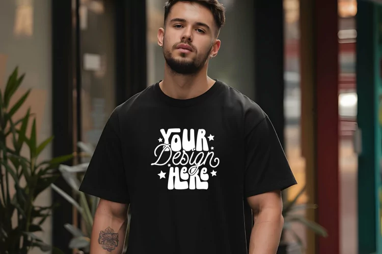Black Bella Canvas 3001 Mockup , Mockup
