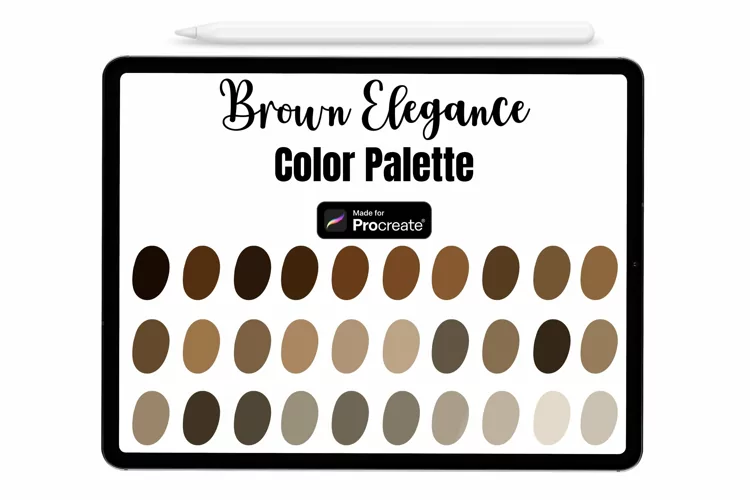 Brown Elegance Procreate Palette - Procreate Color palette