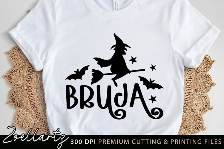 Halloween SVG Cut File Bruja Witch SVG Spooky T-shirt Design
