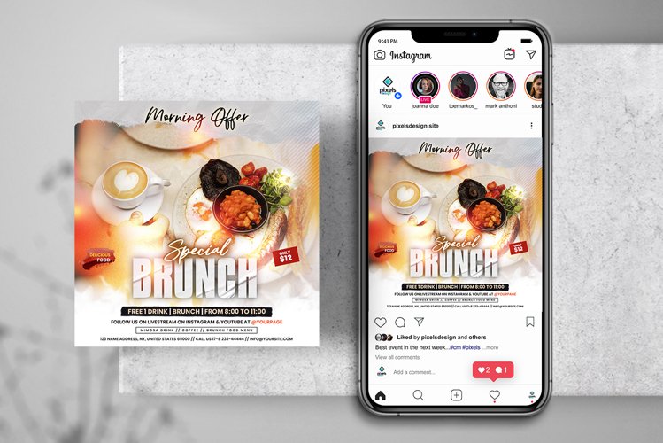 Brunch Morning Instagram Flyer