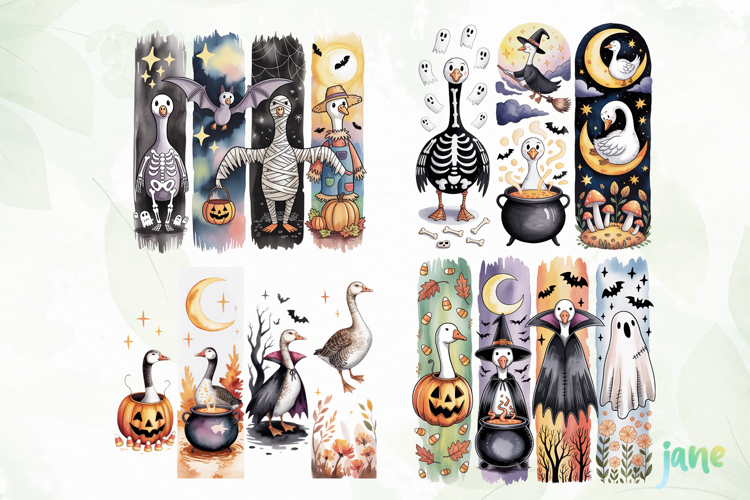 Brushstroke Halloween Goose Sublimation