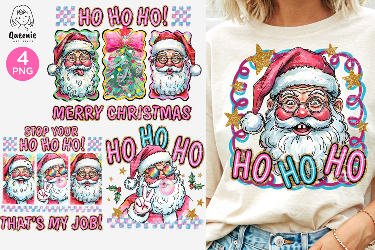 Funny Santa Claus Ho Ho Ho Sarcastic Christmas Sublimation