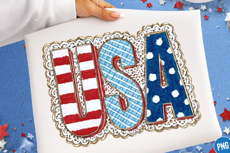 Brushstroke Patriotic USA Png, Brushstroke American Flag Png