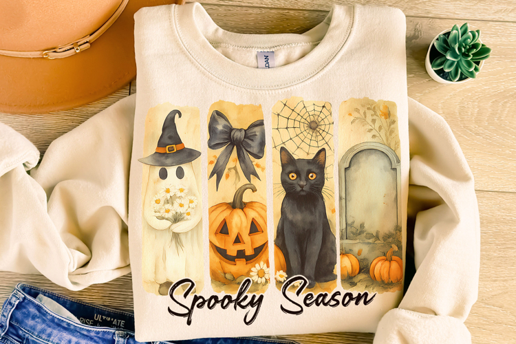 Spooky Season PNG, Halloween Brushstroke PNG, Fall Autumn