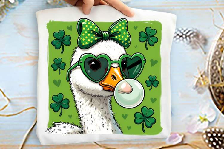 Brushstroke St Patrick’s Day Goose Png