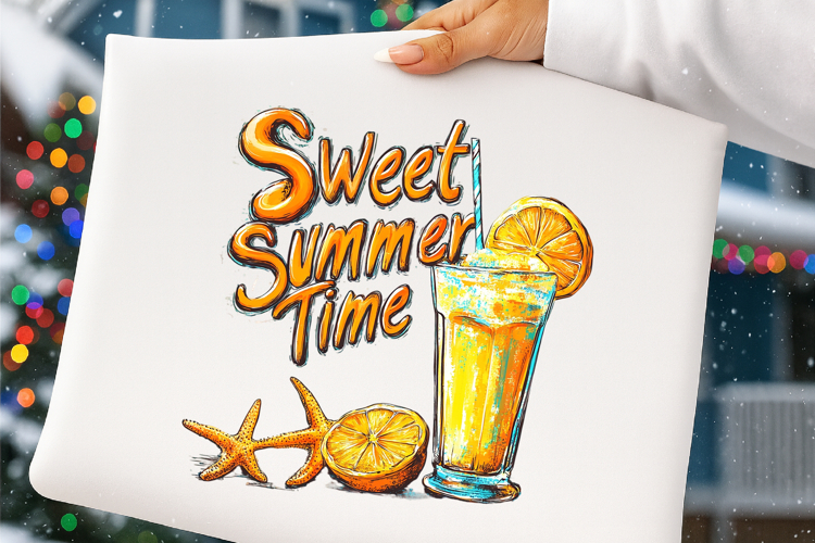 Striped Sweet Summer Time PNG example image 1