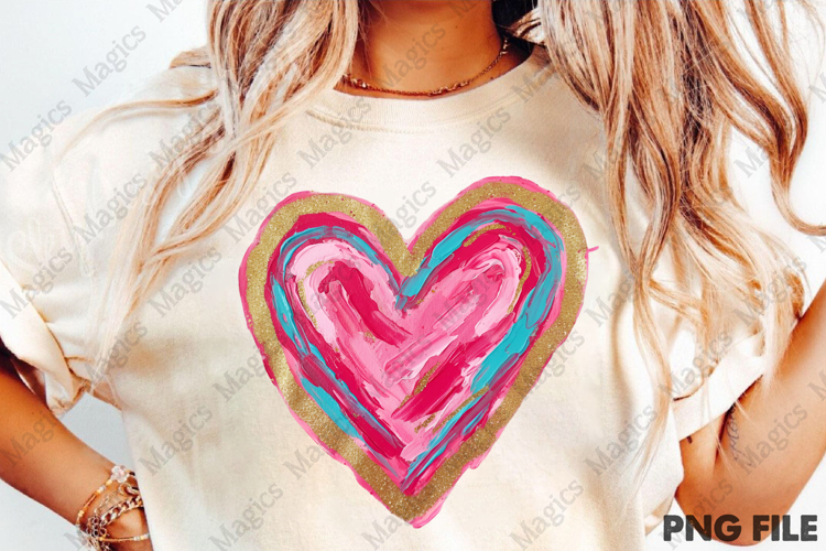 Brushstroke Valentines Heart Png