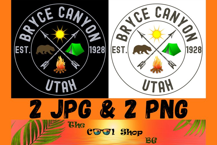 Bryce Canyon National Park Png, Retro US National Park Shirt example image 1