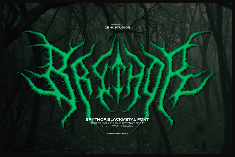 Brythor | Black Metal Typeface