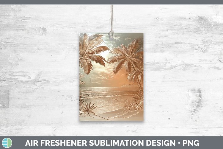 BS01 Copper Relief Beach Air Freshener Sublimation Car Fresh
