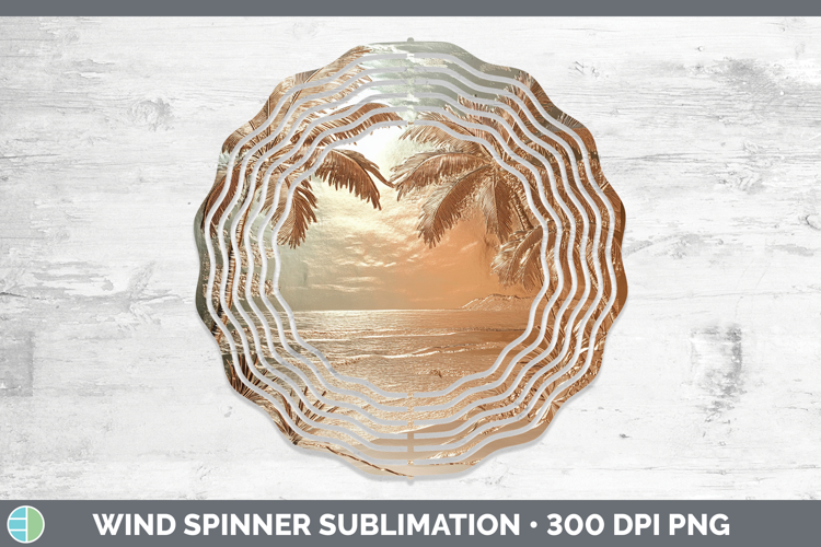 BS01 Copper Relief Beach Wind Spinner Sublimation Spinner De