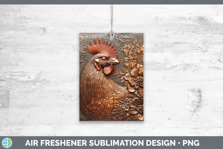 BS01 Copper Relief Chicken Air Freshener Sublimation Car Fre