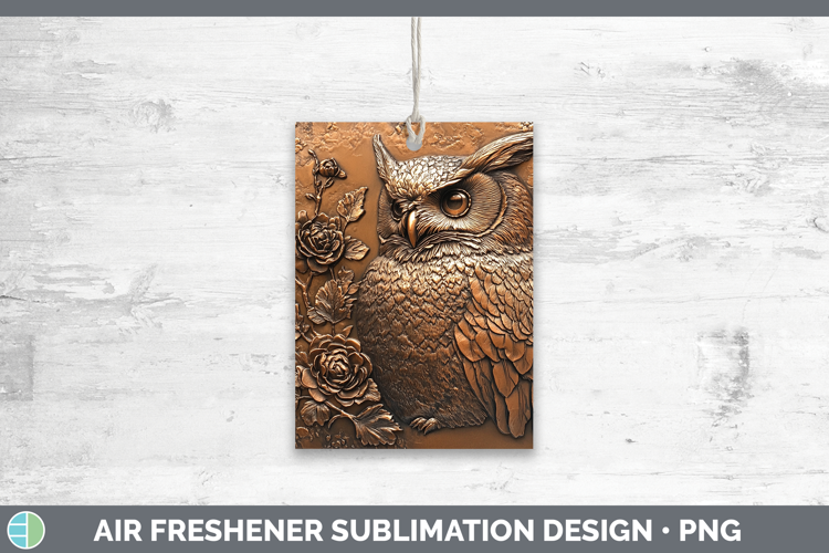 BS01 Copper Relief Owl Air Freshener Sublimation Car Freshen