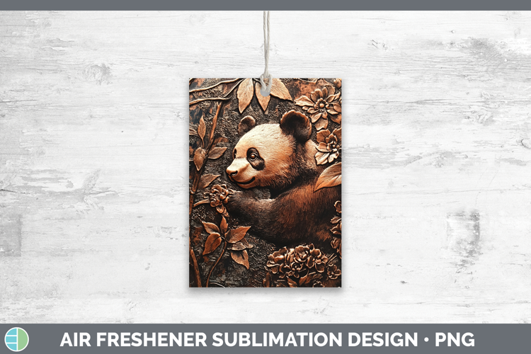 BS01 Copper Relief Panda Air Freshener Sublimation Car Fresh