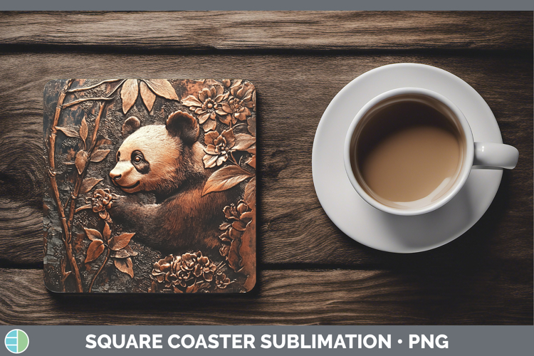 GorgeousBS01 Copper Relief Square Coaster design.