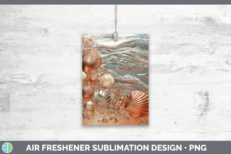 BS01 Copper Relief Seashell Air Freshener Sublimation Car Fr