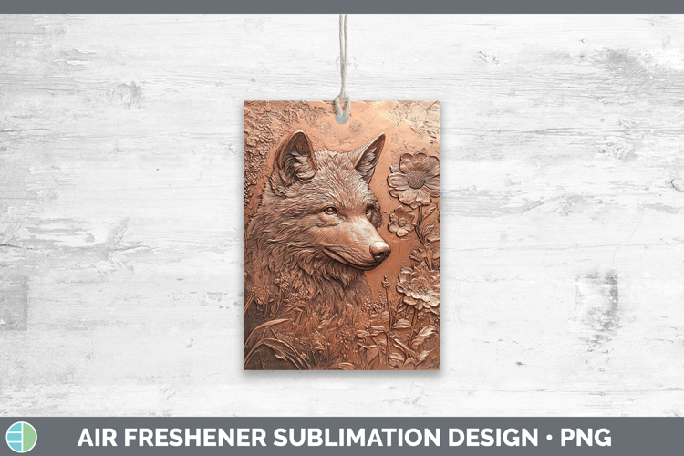 BS01 Copper Relief Wolf Air Freshener Sublimation Car Freshe