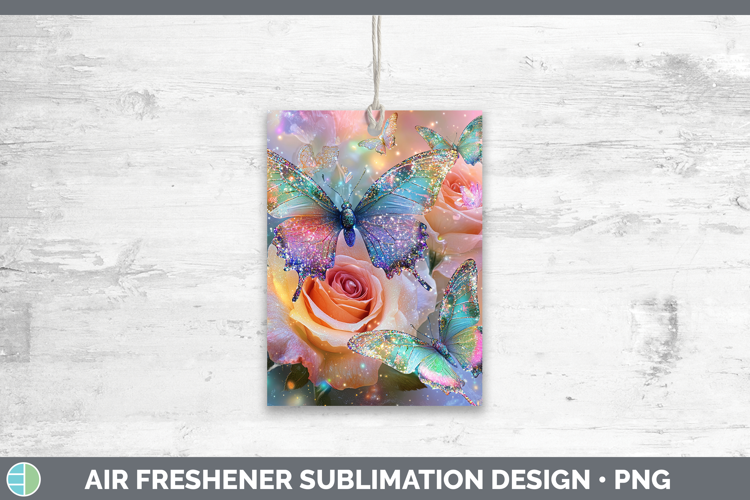 BS01 Glitter Rose Air Freshener Sublimation Car Freshener De