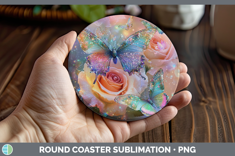 GorgeousBS01 Glitter Round Coaster design.
