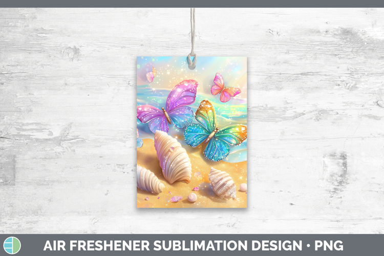 BS01 Glitter Seashell Air Freshener Sublimation Car Freshene
