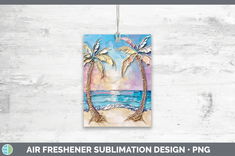 BS01 Thick Paint Beach Air Freshener Sublimation Car Freshen