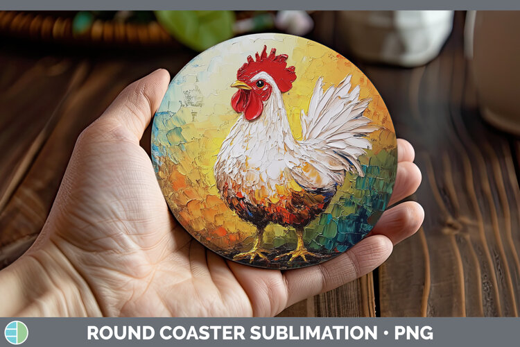 GorgeousBS01 Thick Paint Round Coaster design.