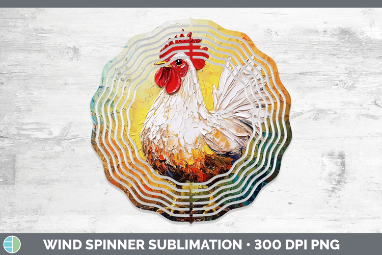 BS01 Thick Paint Chicken Wind Spinner Sublimation Spinner De