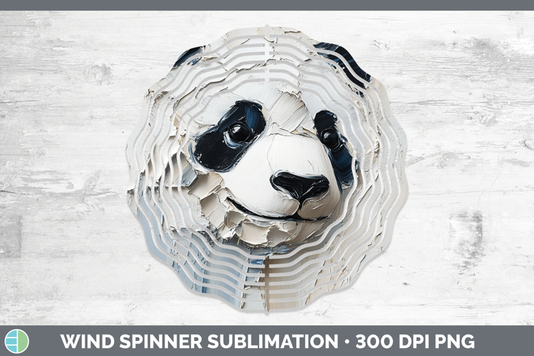 BS01 Thick Paint Panda Wind Spinner Sublimation Spinner Desi