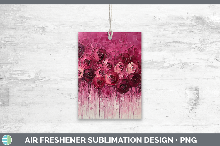 BS01 Thick Paint Rose Air Freshener Sublimation Car Freshene