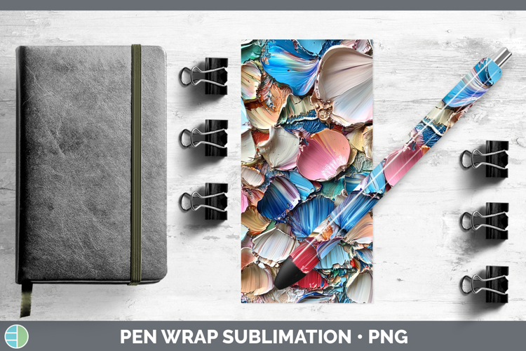 BS01 Thick Paint Seashell Pen Wrap Sublimation Pen Designs