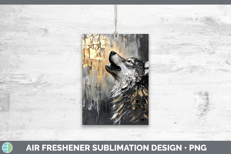 BS01 Thick Paint Wolf Air Freshener Sublimation Car Freshene