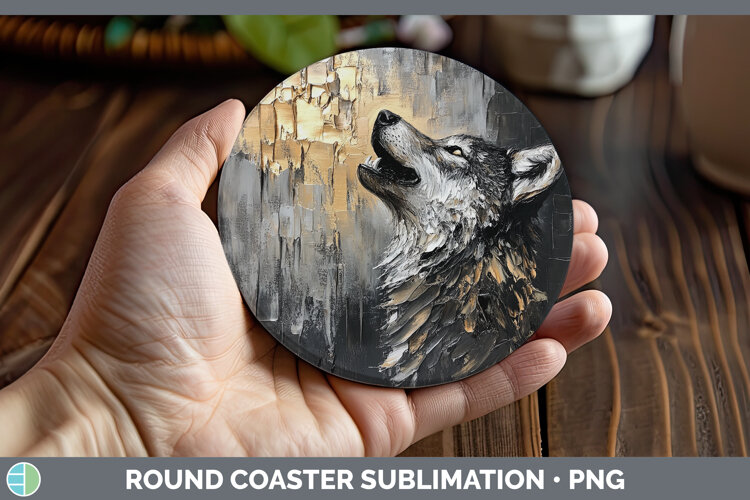 GorgeousBS01 Thick Paint Round Coaster design.