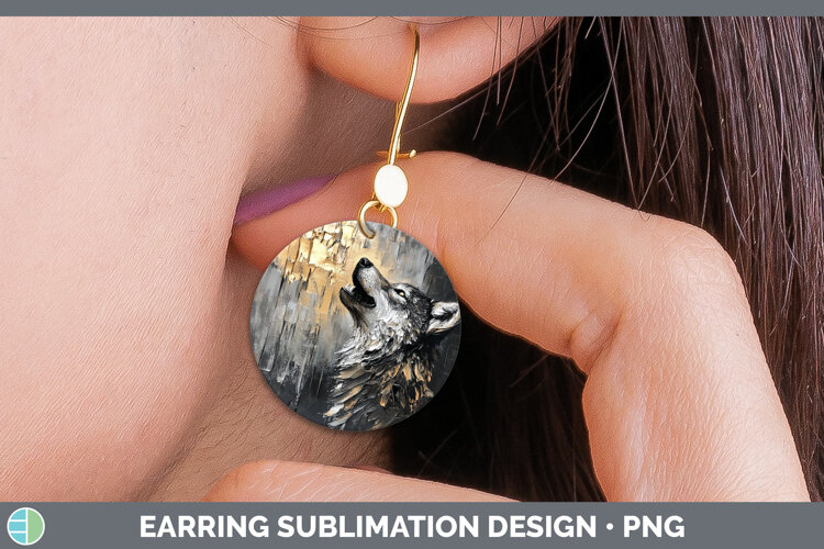 GorgeousBS01 Thick Paint Round Earrings design.