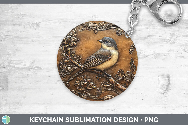 GorgeousBS01 Tooled Leather Keychain design.