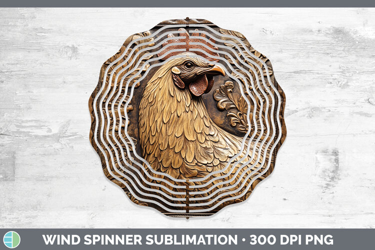 GorgeousBS01 Tooled Leather Wind Spinner design.