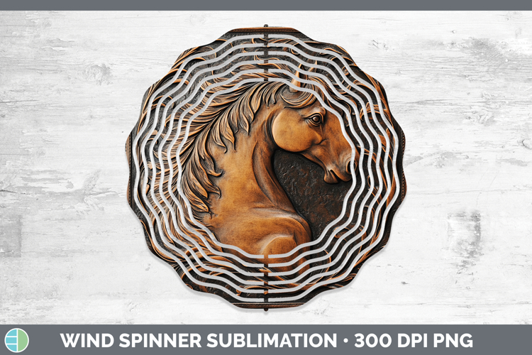 GorgeousBS01 Tooled Leather Wind Spinner design.