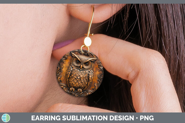 GorgeousBS01 Tooled Leather Round Earrings design.