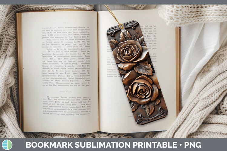 GorgeousBS01 Tooled Leather Bookmark design.