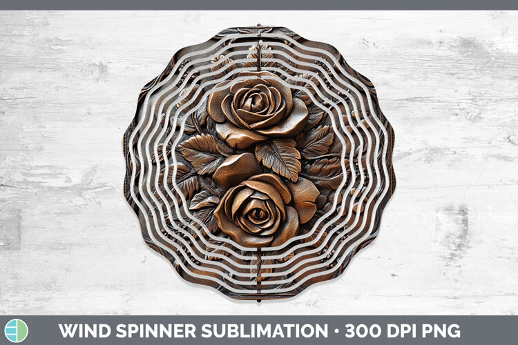 GorgeousBS01 Tooled Leather Wind Spinner design.