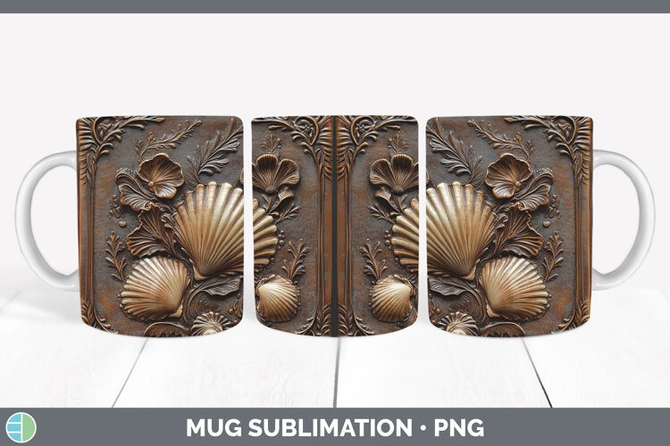 GorgeousBS01 Tooled Leather Mug Wrap design.