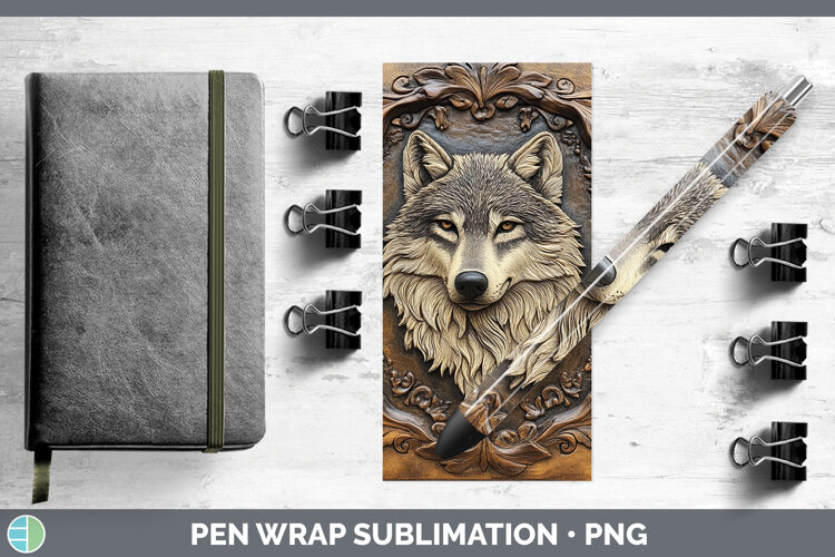 GorgeousBS01 Tooled Leather Pen Wrap design.