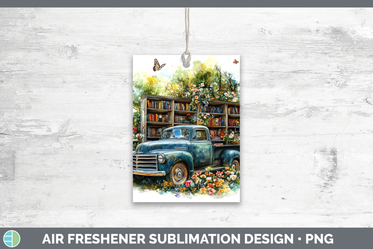 BS02 Bookshelf Vintage Truck Air Freshener Sublimation Car F