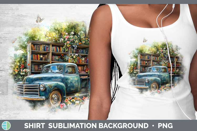 BS02 Bookshelf Vintage Truck Shirt Sublimation Sublimation B