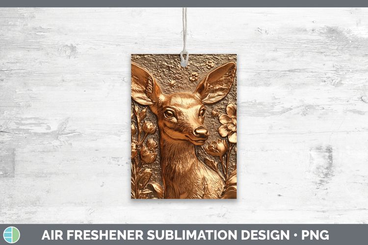 BS02 Copper Relief Deer Air Freshener Sublimation Car Freshe