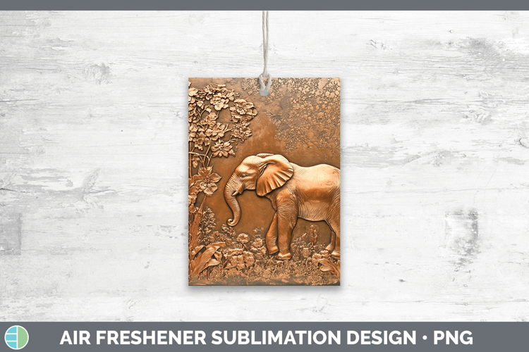 BS02 Copper Relief Elephant Air Freshener Sublimation Car Fr