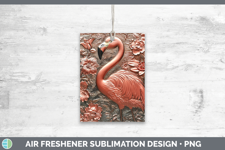 BS02 Copper Relief Flamingo Air Freshener Sublimation Car Fr