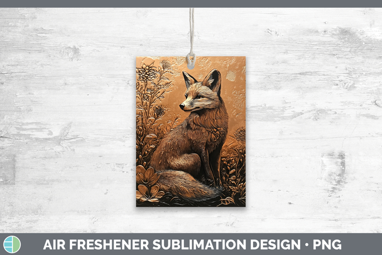 BS02 Copper Relief Fox Air Freshener Sublimation Car Freshen