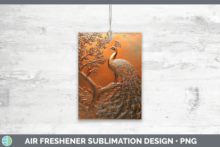 BS02 Copper Relief Peacock Air Freshener Sublimation Car Fre