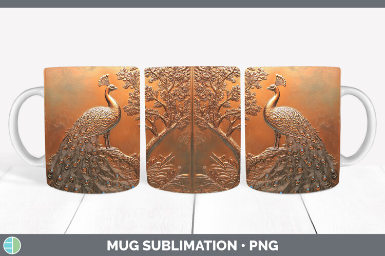 GorgeousBS02 Copper Relief Mug Wrap design.