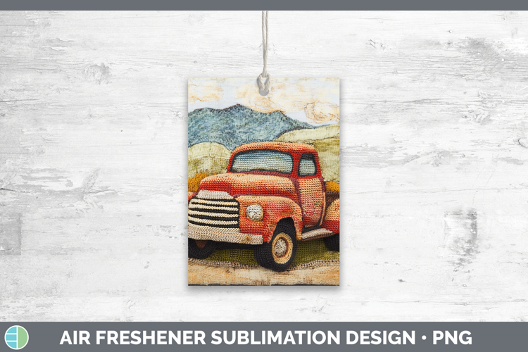 BS02 Crochet Vintage Truck Air Freshener Sublimation Car Fre